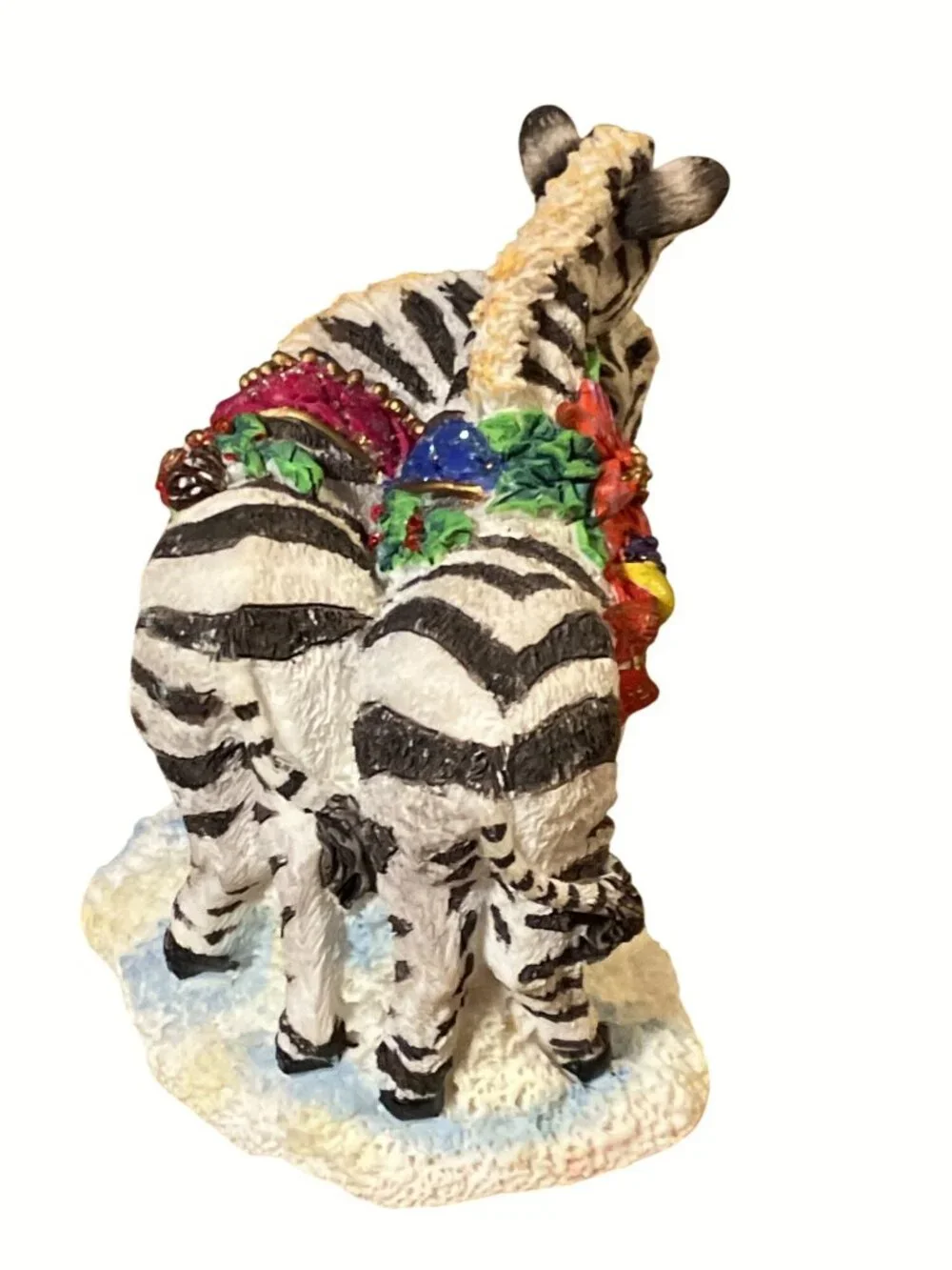 Crinkle Claus Crinkle Zebras Figurine 1999 Possible Dreams Holiday Decor